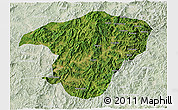 Satellite 3D Map of Jianou, lighten
