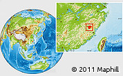 Physical Location Map of Jianou