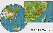 Satellite Location Map of Jianou