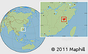 Savanna Style Location Map of Jianou