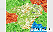 Physical Map of Jianou, political outside