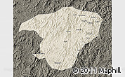 Shaded Relief Map of Jianou, darken