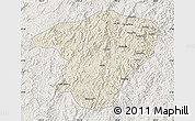 Shaded Relief Map of Jianou, lighten