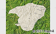 Shaded Relief Map of Jianou, satellite outside