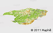 Physical Panoramic Map of Jianou, cropped outside