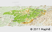 Physical Panoramic Map of Jianou, lighten