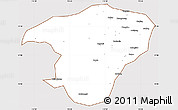 Classic Style Simple Map of Jianou, cropped outside
