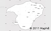 Silver Style Simple Map of Jianou, cropped outside