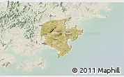 Satellite 3D Map of Jinjiang, lighten