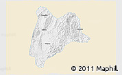 Classic Style 3D Map of Liancheng, single color outside