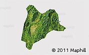 Satellite 3D Map of Liancheng, cropped outside