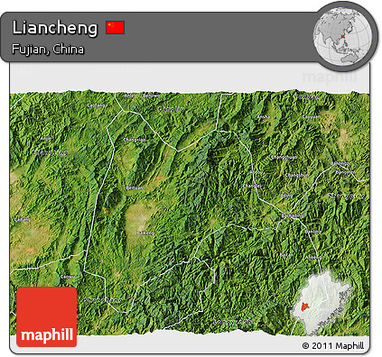 Satellite 3D Map of Liancheng