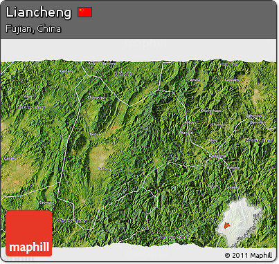 Satellite 3D Map of Liancheng