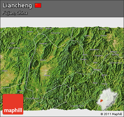 Satellite 3D Map of Liancheng