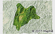 Satellite 3D Map of Liancheng, lighten