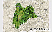 Satellite 3D Map of Liancheng, shaded relief outside