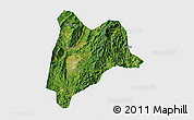 Satellite 3D Map of Liancheng, single color outside