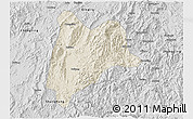 Shaded Relief 3D Map of Liancheng, desaturated