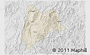 Shaded Relief 3D Map of Liancheng, lighten, desaturated