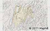 Shaded Relief 3D Map of Liancheng, lighten, semi-desaturated