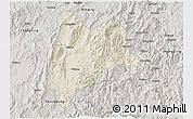 Shaded Relief 3D Map of Liancheng, semi-desaturated