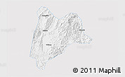 Silver Style 3D Map of Liancheng, single color outside