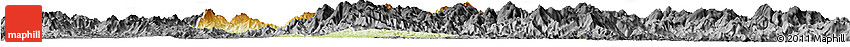 Physical Horizon Map of Liancheng, darken, desaturated