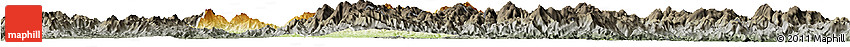 Physical Horizon Map of Liancheng, darken, semi-desaturated
