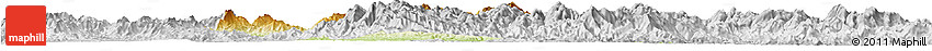 Physical Horizon Map of Liancheng, lighten, desaturated