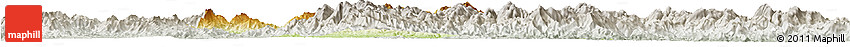 Physical Horizon Map of Liancheng, lighten, semi-desaturated