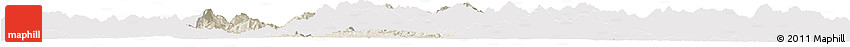 Shaded Relief Horizon Map of Liancheng, cropped outside