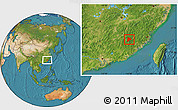 Satellite Location Map of Liancheng