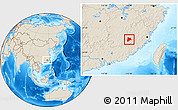Shaded Relief Location Map of Liancheng