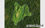 Satellite Map of Liancheng, darken
