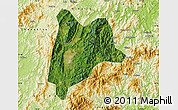 Satellite Map of Liancheng, physical outside