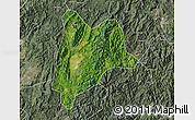 Satellite Map of Liancheng, semi-desaturated