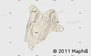 Shaded Relief Map of Liancheng, single color outside