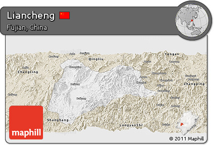 Classic Style Panoramic Map of Liancheng