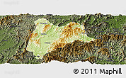 Physical Panoramic Map of Liancheng, darken