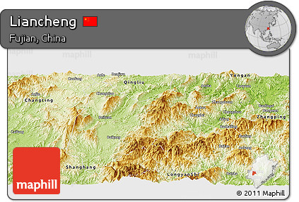 Physical Panoramic Map of Liancheng