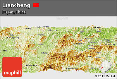 Physical Panoramic Map of Liancheng