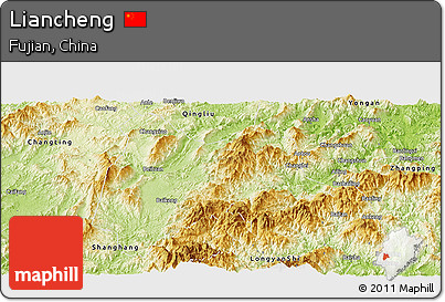 Physical Panoramic Map of Liancheng