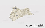 Shaded Relief Panoramic Map of Liancheng, cropped outside