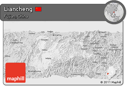 Silver Style Panoramic Map of Liancheng