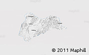 Silver Style Panoramic Map of Liancheng, single color outside