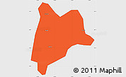 Political Simple Map of Liancheng, single color outside