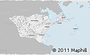Gray 3D Map of Lianjiang, single color outside