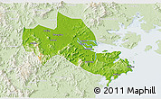 Physical 3D Map of Longhai, lighten