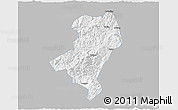 Gray 3D Map of Longyan Shi, single color outside