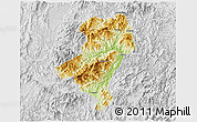 Physical 3D Map of Longyan Shi, lighten, desaturated